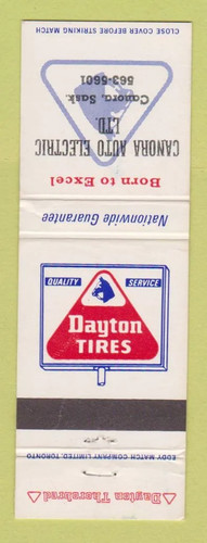 Matchbook cover dayton tires - -,